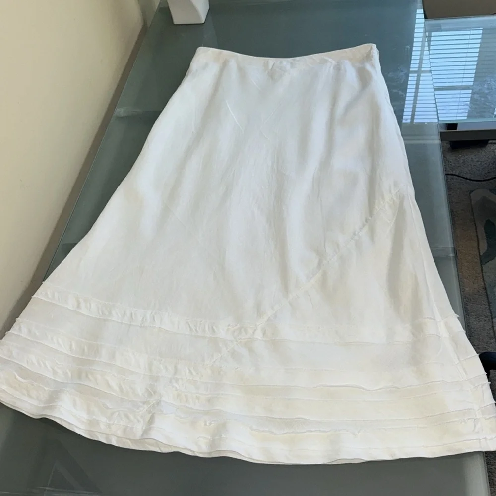 Linen Skirt Boden 100% Linen Midi Maxi Skirt Size 14 - Picture 3 of 6